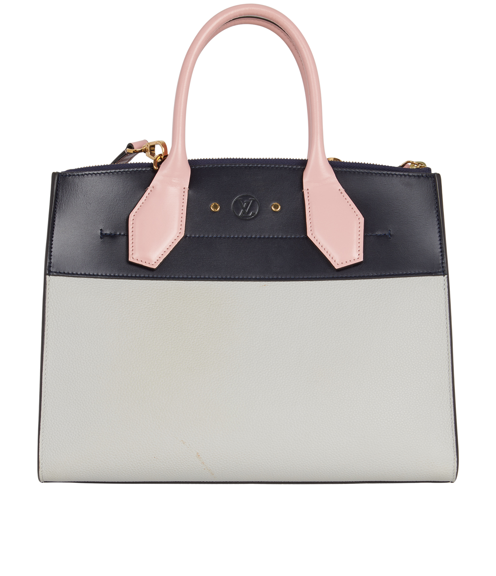 City Steamer MM, &pound;750, Handbags, Blue/Grey/Pink, Leather, Back view